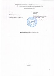 Рабочая программа воспитания